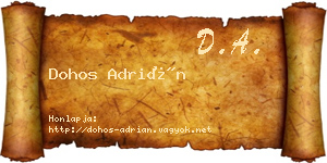 Dohos Adrián névjegykártya