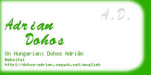 adrian dohos business card